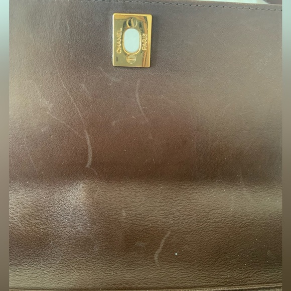 1999 Brown Chanel Calfskin Quilted Leather Vintage Classic Shoulder Bag - Picture 7 of 13